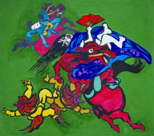 年中絵巻屏風（部分）
