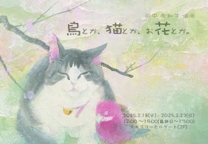 25田中希和子 個展 鳥とか、猫とか、お花とか。 画像面